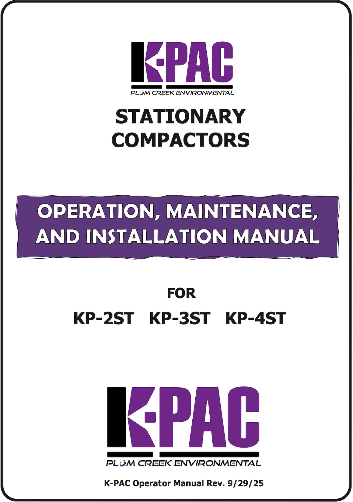 Stationary Compactors Manual